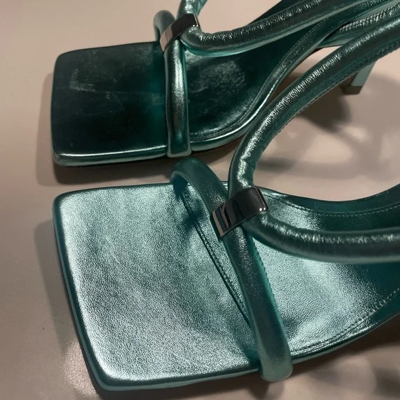 Bottega Veneta Stretch Slingback Sandals in Blue Lagoon - Picture 12 of 16